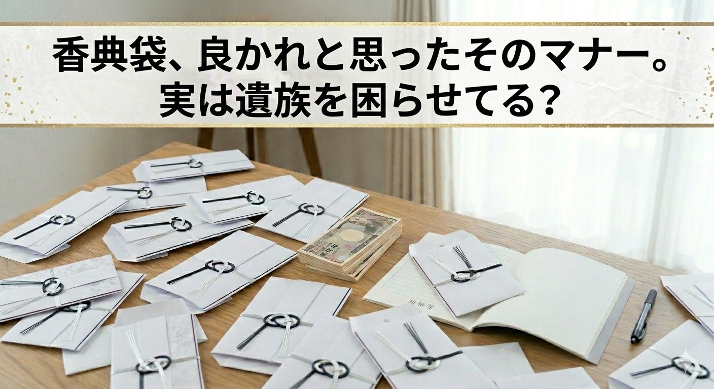 香典袋、良かれと思ったそのマナー。実は遺族を困らせてる？